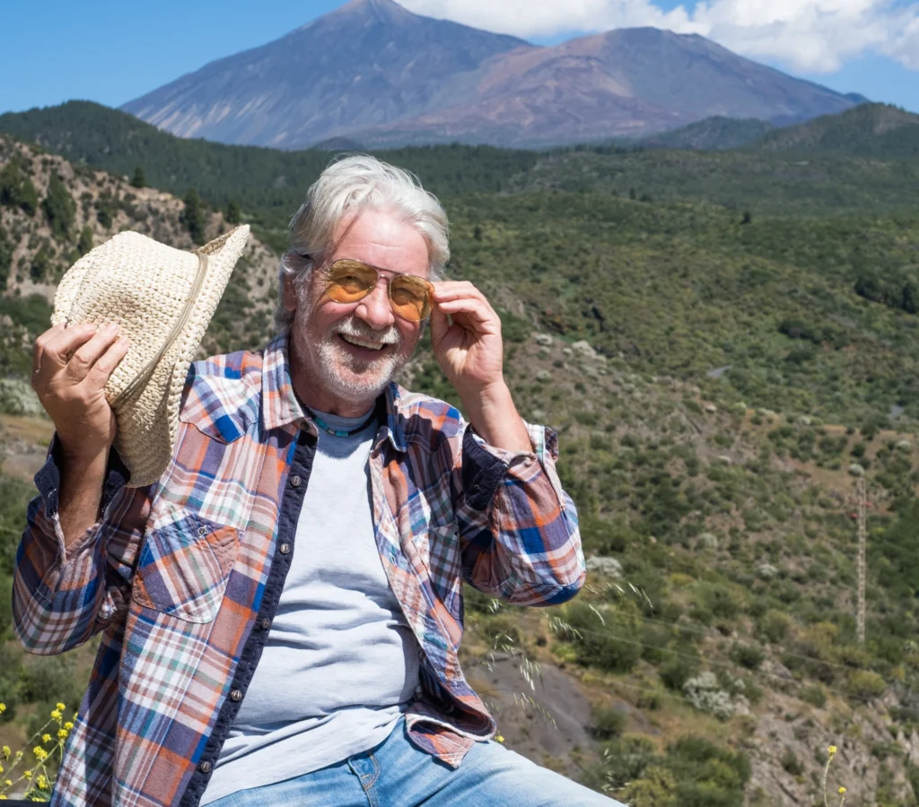 Retiree in panama mountains