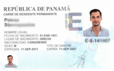 Example of a Panamanian Cédula issued to foreign residents in Panama