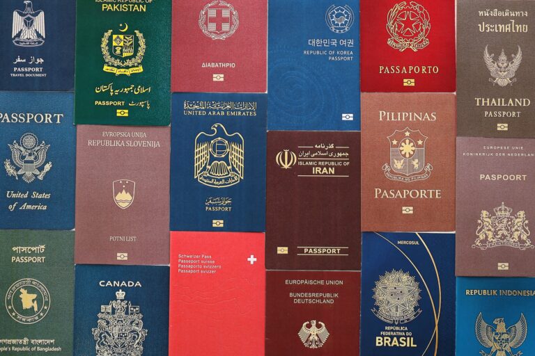 Big amount of biometrical passports from various different countries