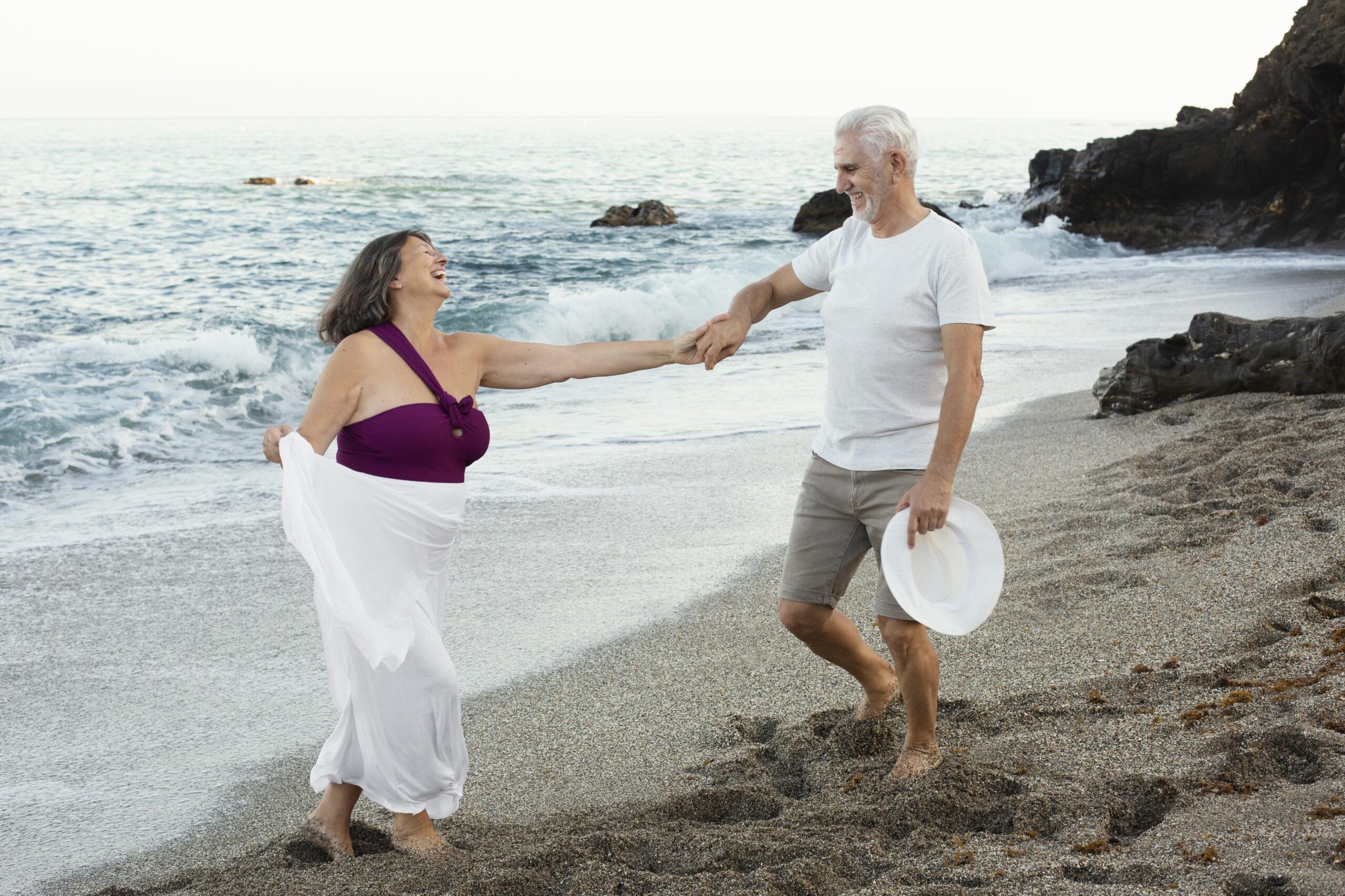 Happy senior couple retiring from Canada to Panama